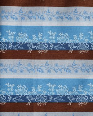 Baumwollstoff Beate - Blau/Braun