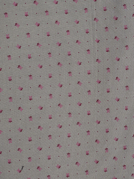 Baumwollstoff Burgi - Oliv/Pink