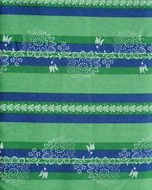Baumwollstoff Gina - Grün/Blau