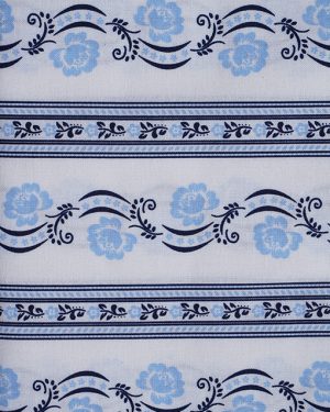 Baumwollstoff Judy - Weiß/Blau