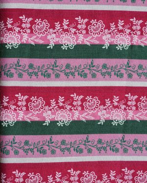 Baumwollstoff Lori - Rosa/Grün