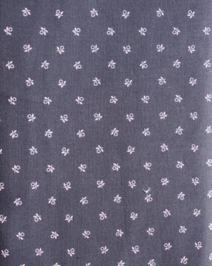 Baumwollstoff Sophie - Anthrazit/Rose